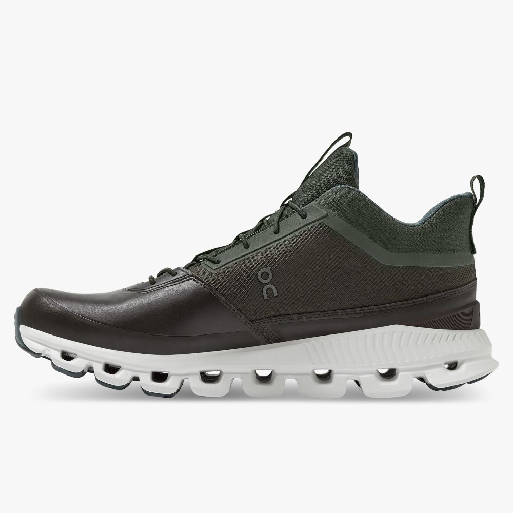 Men's On Running Cloud Hi Trainers Black Olive | IRK8152LY