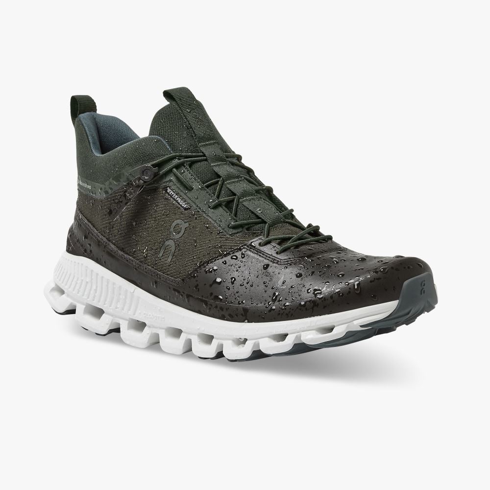 Men's On Running Cloud Hi Trainers Black Olive | IRK8152LY