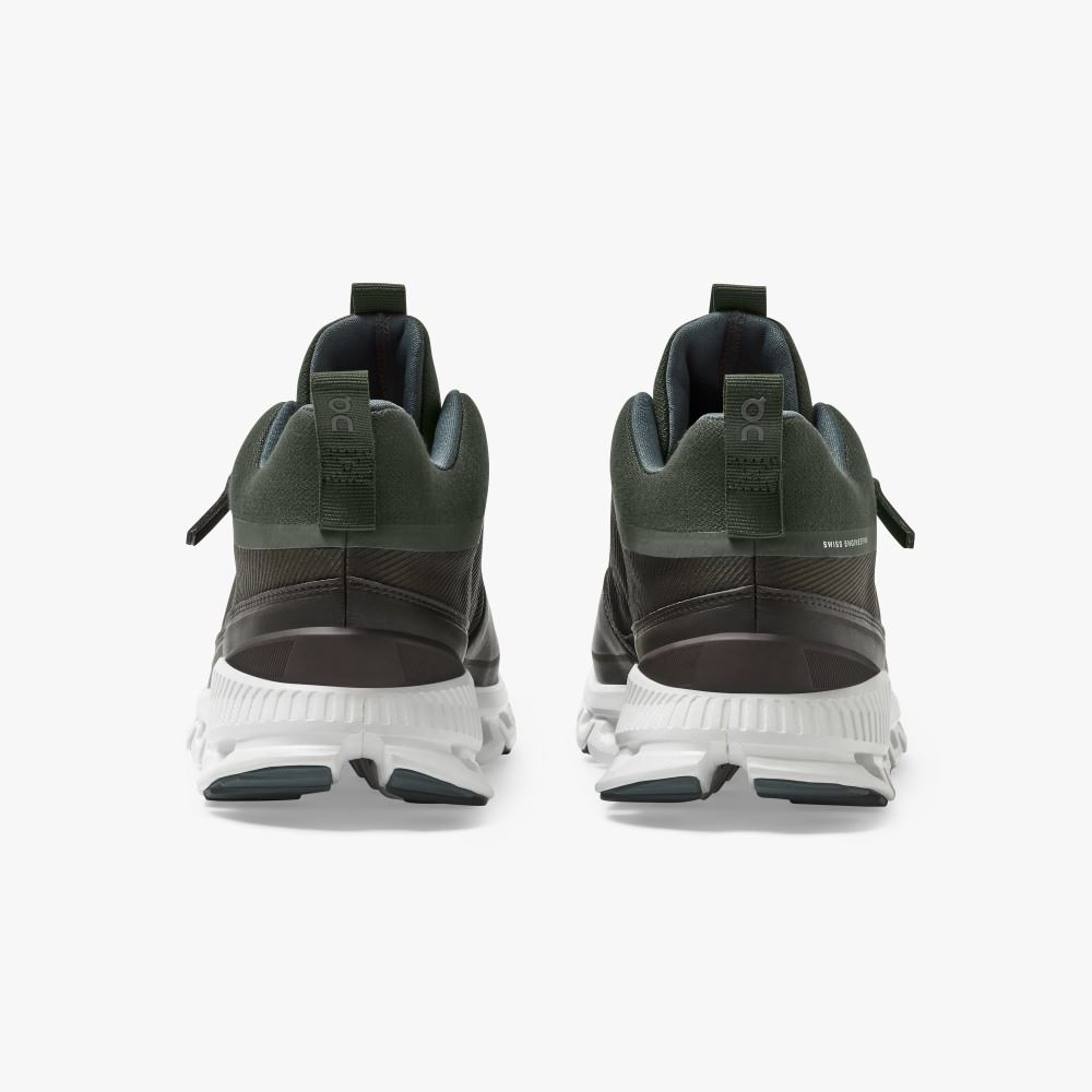 Men's On Running Cloud Hi Trainers Black Olive | IRK8152LY
