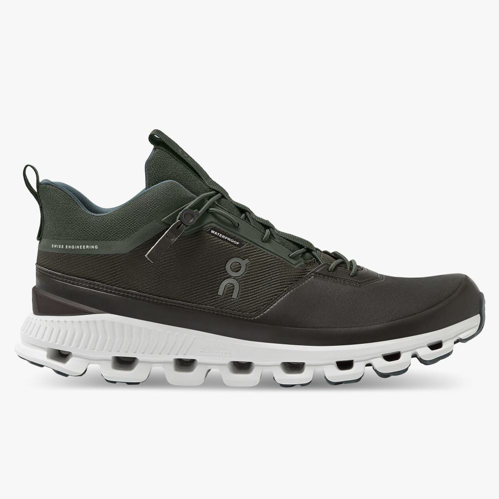 Men\'s On Running Cloud Hi Trainers Black Olive | IRK8152LY