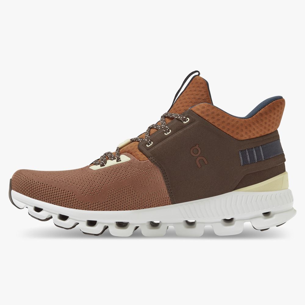 Men's On Running Cloud Hi Trainers Brown | HYB6246FZ