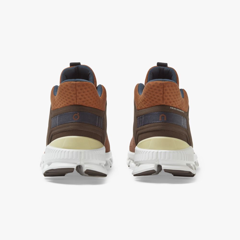 Men's On Running Cloud Hi Trainers Brown | HYB6246FZ