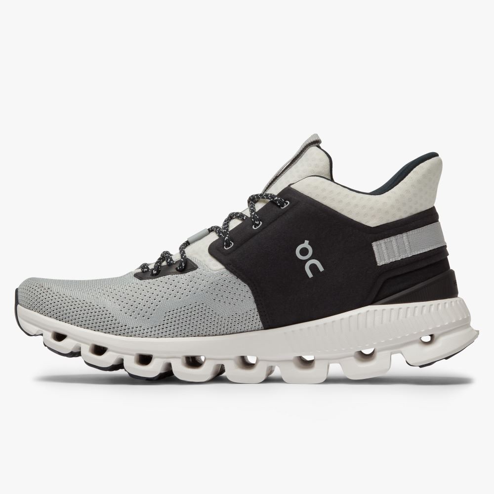 Men's On Running Cloud Hi Trainers Grey Black | FZF8187AV