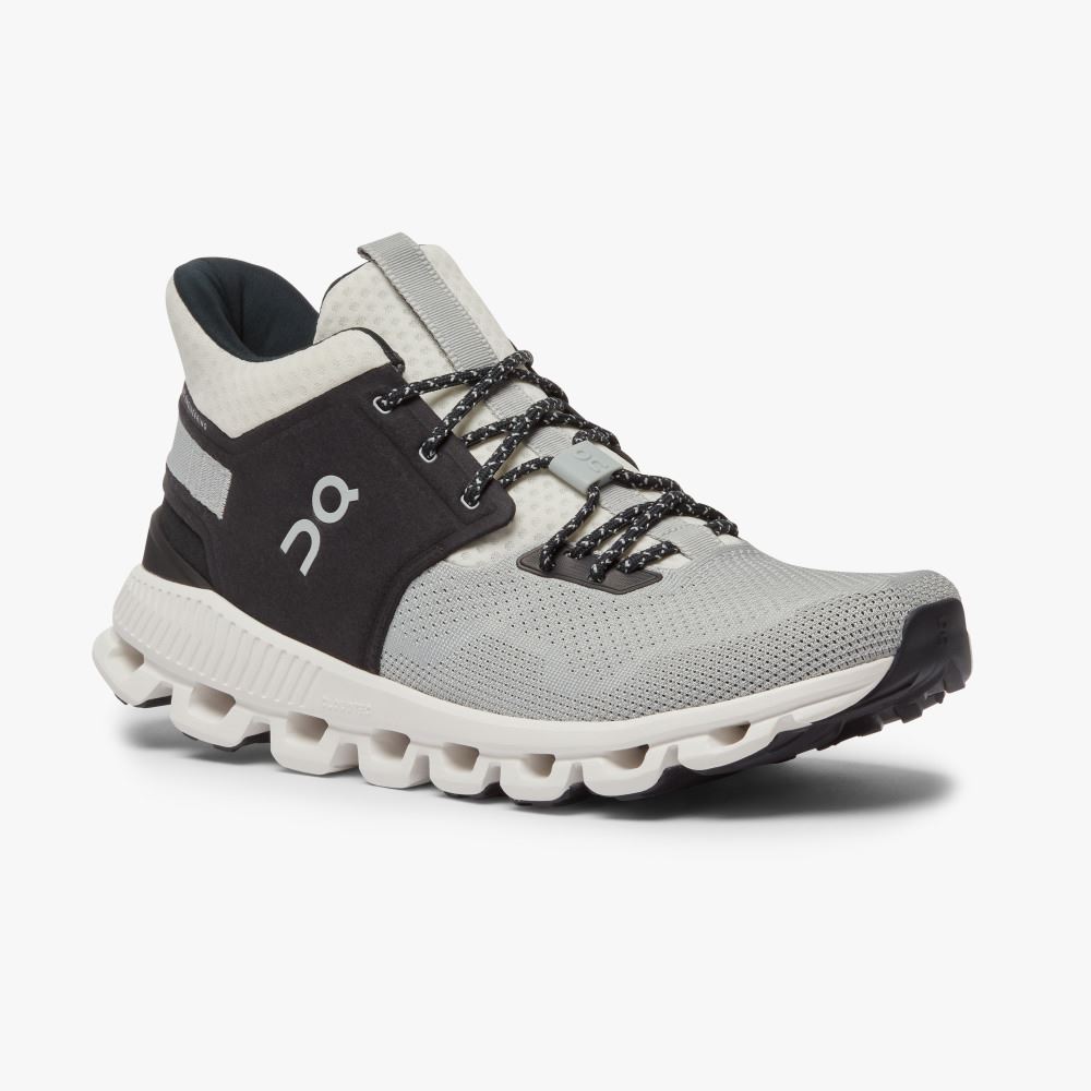 Men's On Running Cloud Hi Trainers Grey Black | FZF8187AV