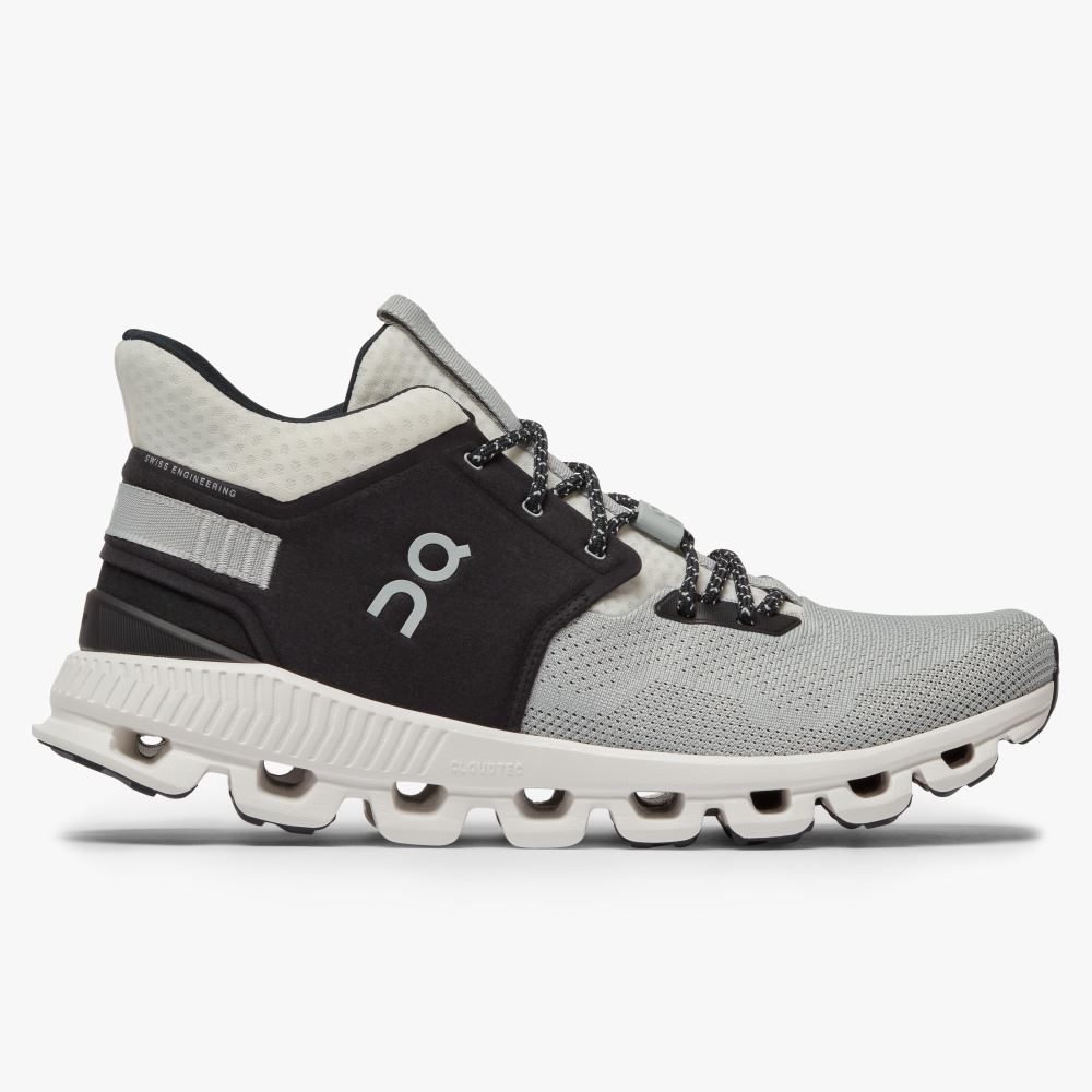 Men\'s On Running Cloud Hi Trainers Grey Black | FZF8187AV
