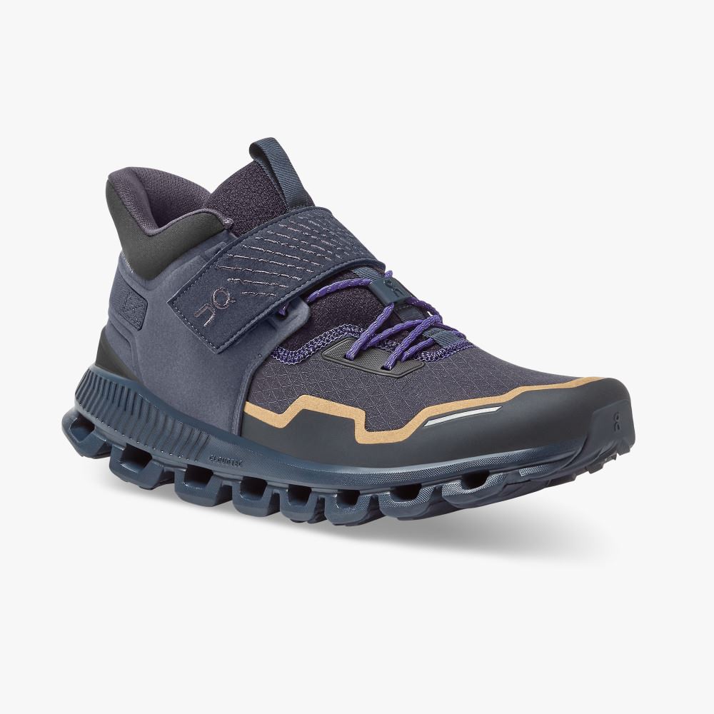 Men's On Running Cloud Hi Trainers Navy Black | LTP5085FZ