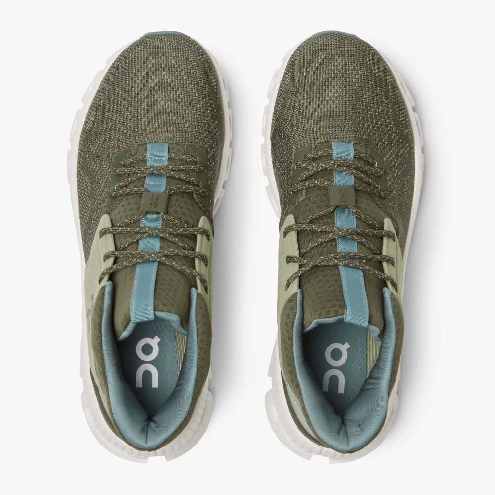 Men's On Running Cloud Hi Trainers Olive | VKX2984ZO