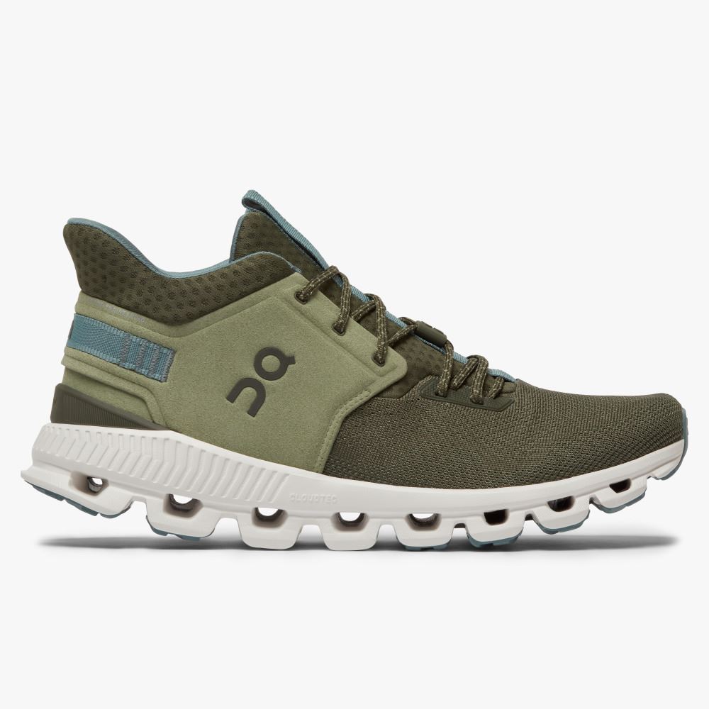 Men\'s On Running Cloud Hi Trainers Olive | VKX2984ZO
