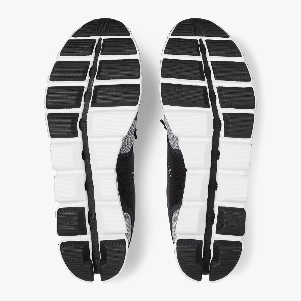 Men's On Running Cloud Trainers Black Grey | TML4537RN