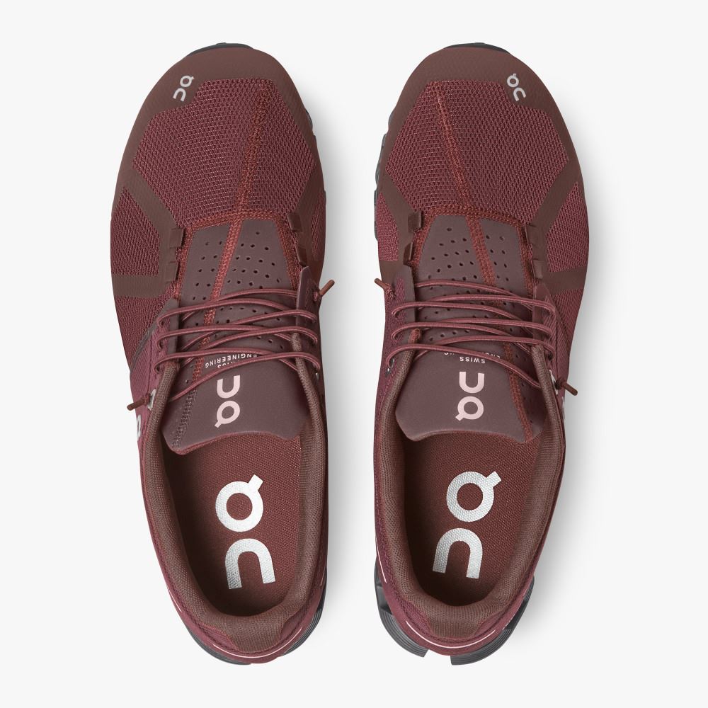 Men's On Running Cloud Trainers Burgundy | CCO6247EI