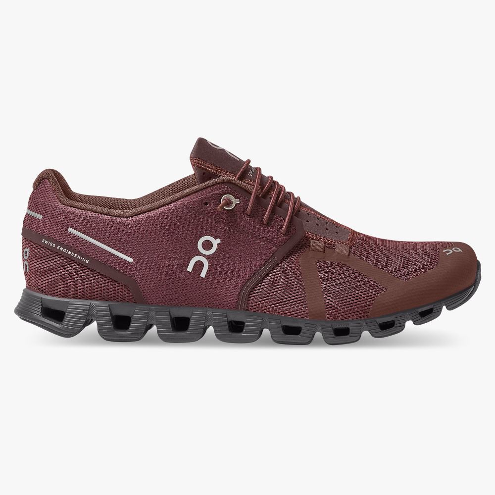 Men\'s On Running Cloud Trainers Burgundy | CCO6247EI