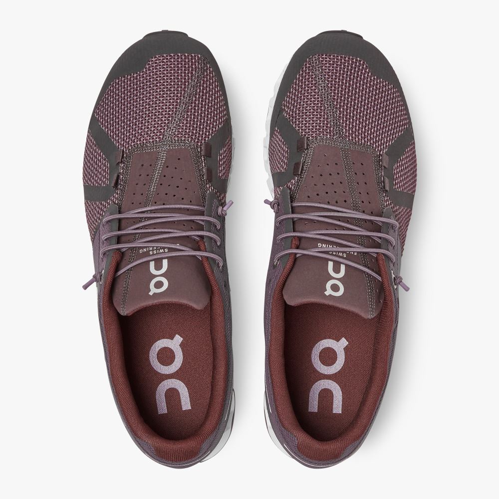 Men's On Running Cloud Trainers Burgundy | PRD8599GV