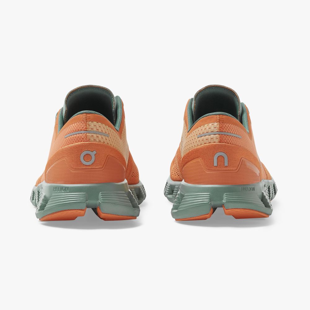 Men's On Running Cloud X Road Running Shoes Orange | ANG619TF