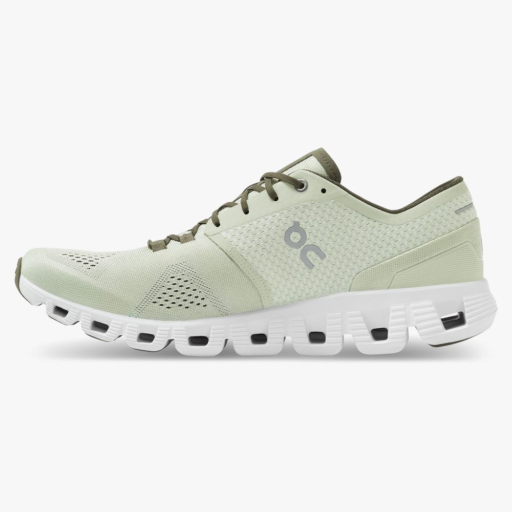 Men's On Running Cloud X Road Running Shoes Light Green | NGP3091LR