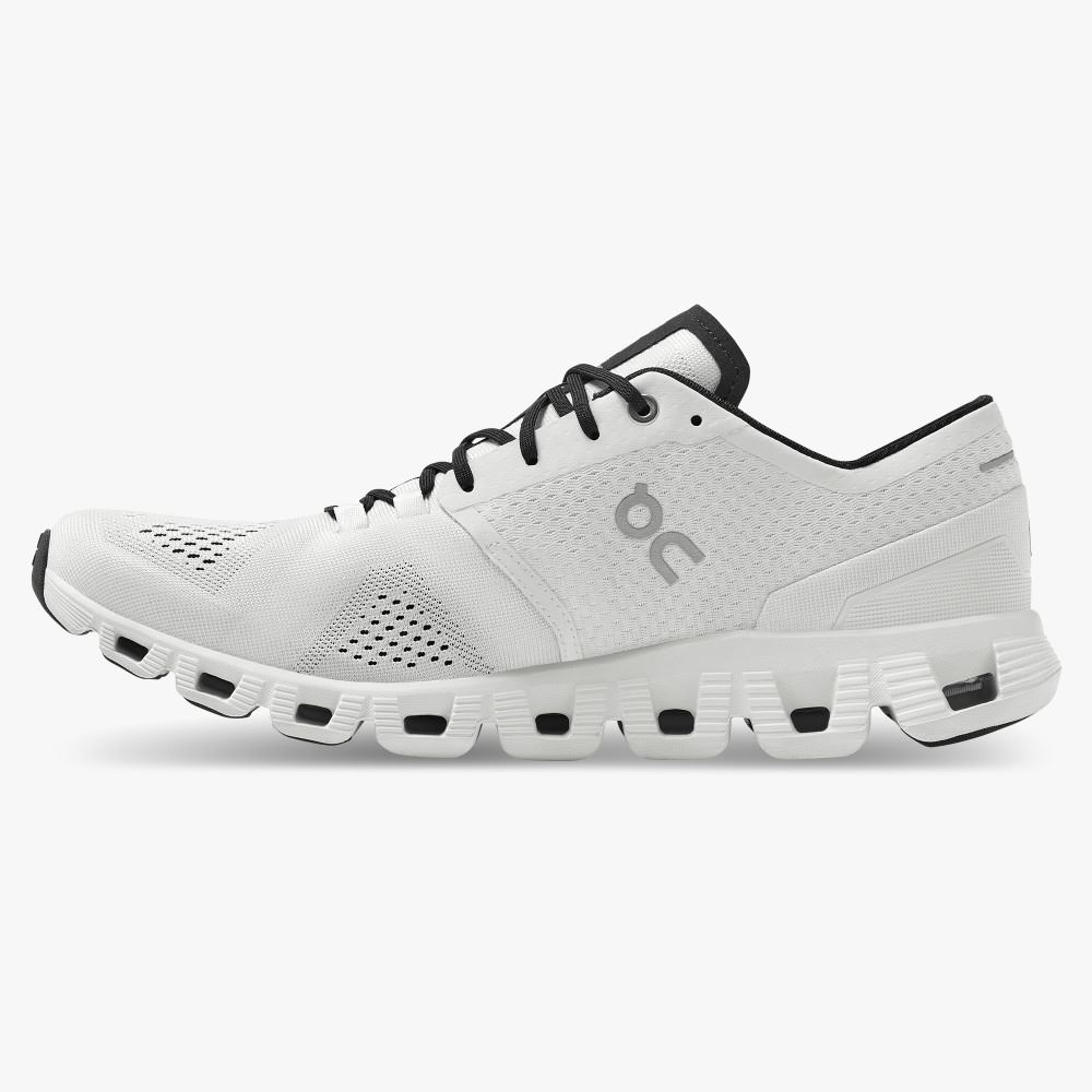 Men's On Running Cloud X Road Running Shoes White | QXY6632SF