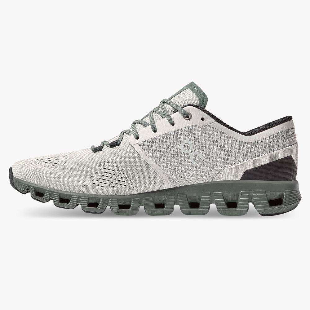 Men's On Running Cloud X Road Running Shoes Grey | UWZ2787BP