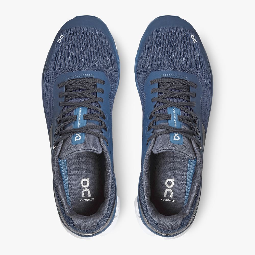 Men's On Running Cloudace Road Running Shoes Navy | YVZ3634IK