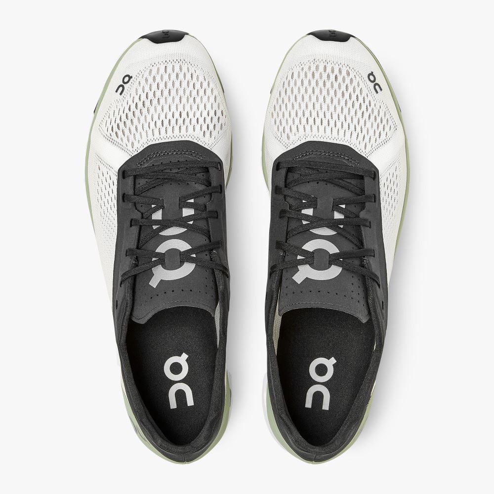 Men's On Running Cloudboom Road Running Shoes White Green | AWI7579TW