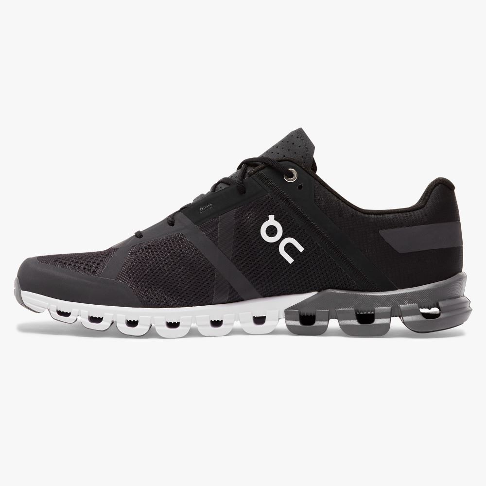Men's On Running Cloudflow Road Running Shoes Black | CIM4371TS