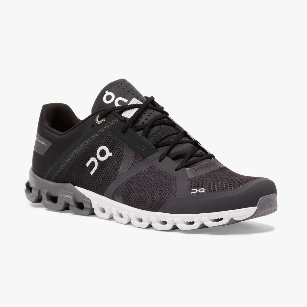 Men's On Running Cloudflow Road Running Shoes Black | CIM4371TS
