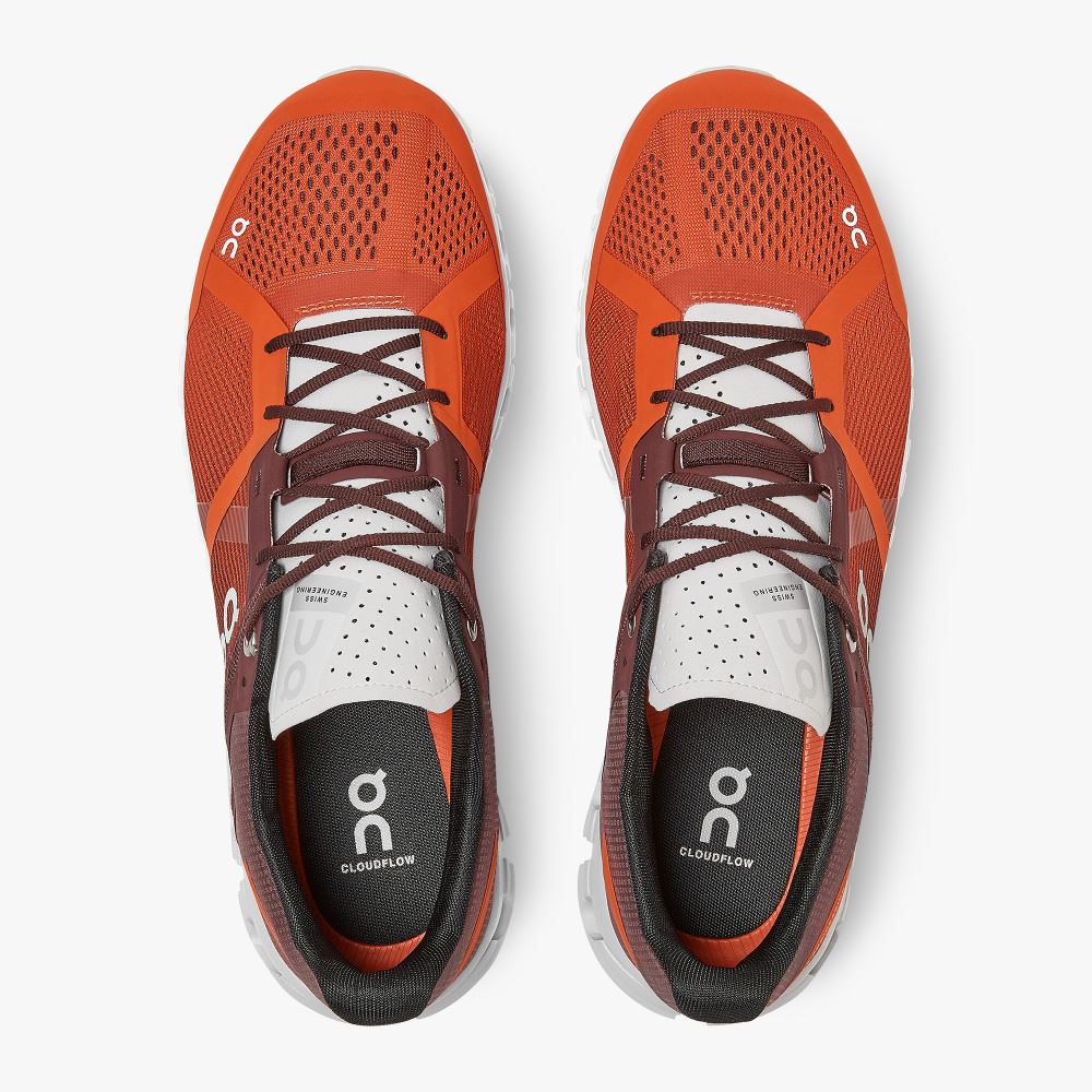 Men's On Running Cloudflow Road Running Shoes Orange | LFL1546NU