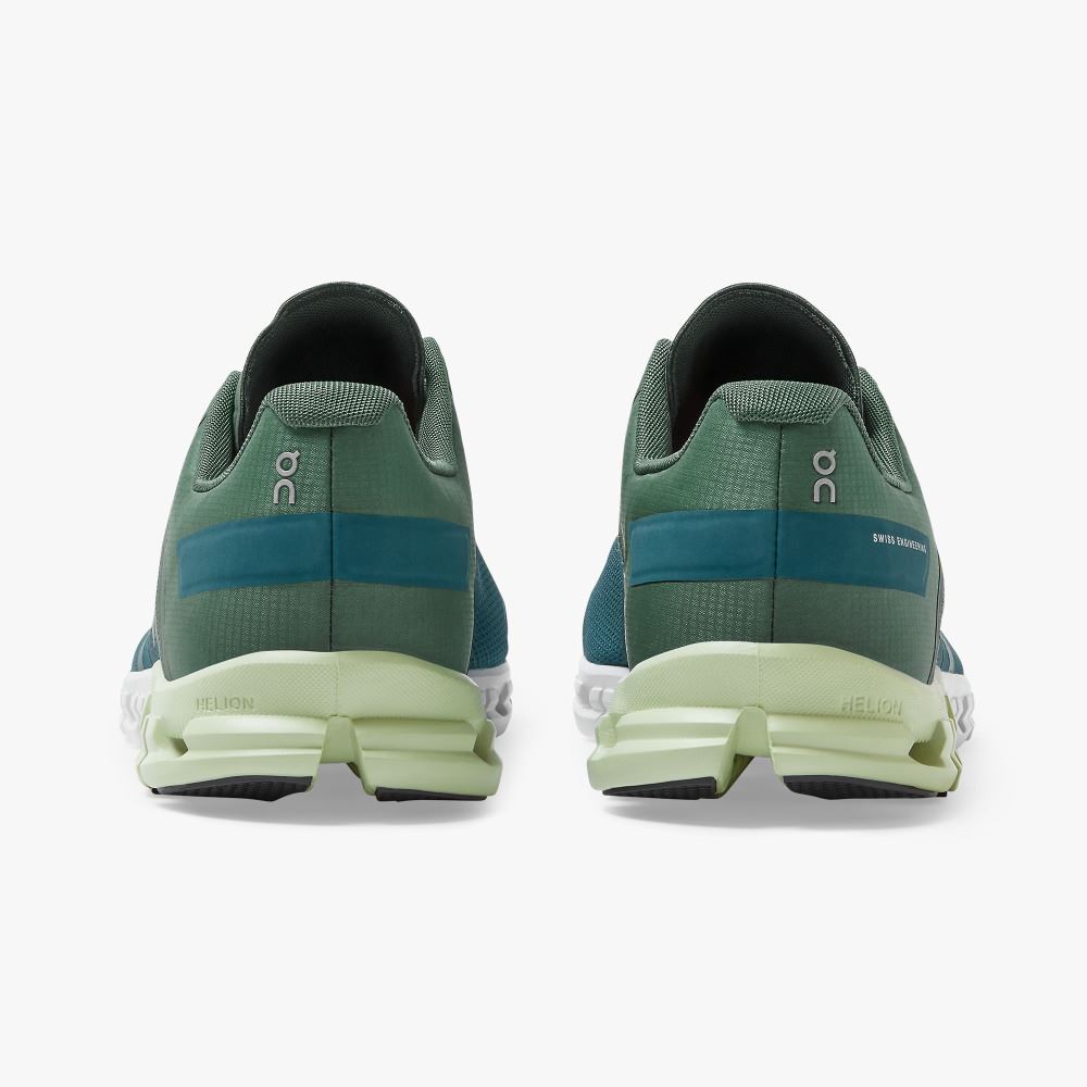 Men's On Running Cloudflow Road Running Shoes Turquoise Green | WWT3140DM
