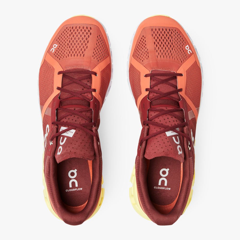 Men's On Running Cloudflow Road Running Shoes Red | ZYI9951TY