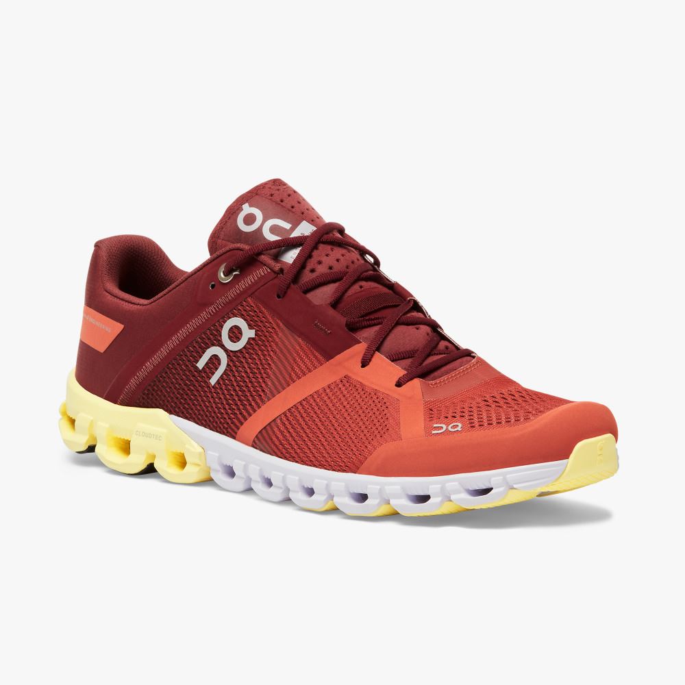 Men's On Running Cloudflow Road Running Shoes Red | ZYI9951TY