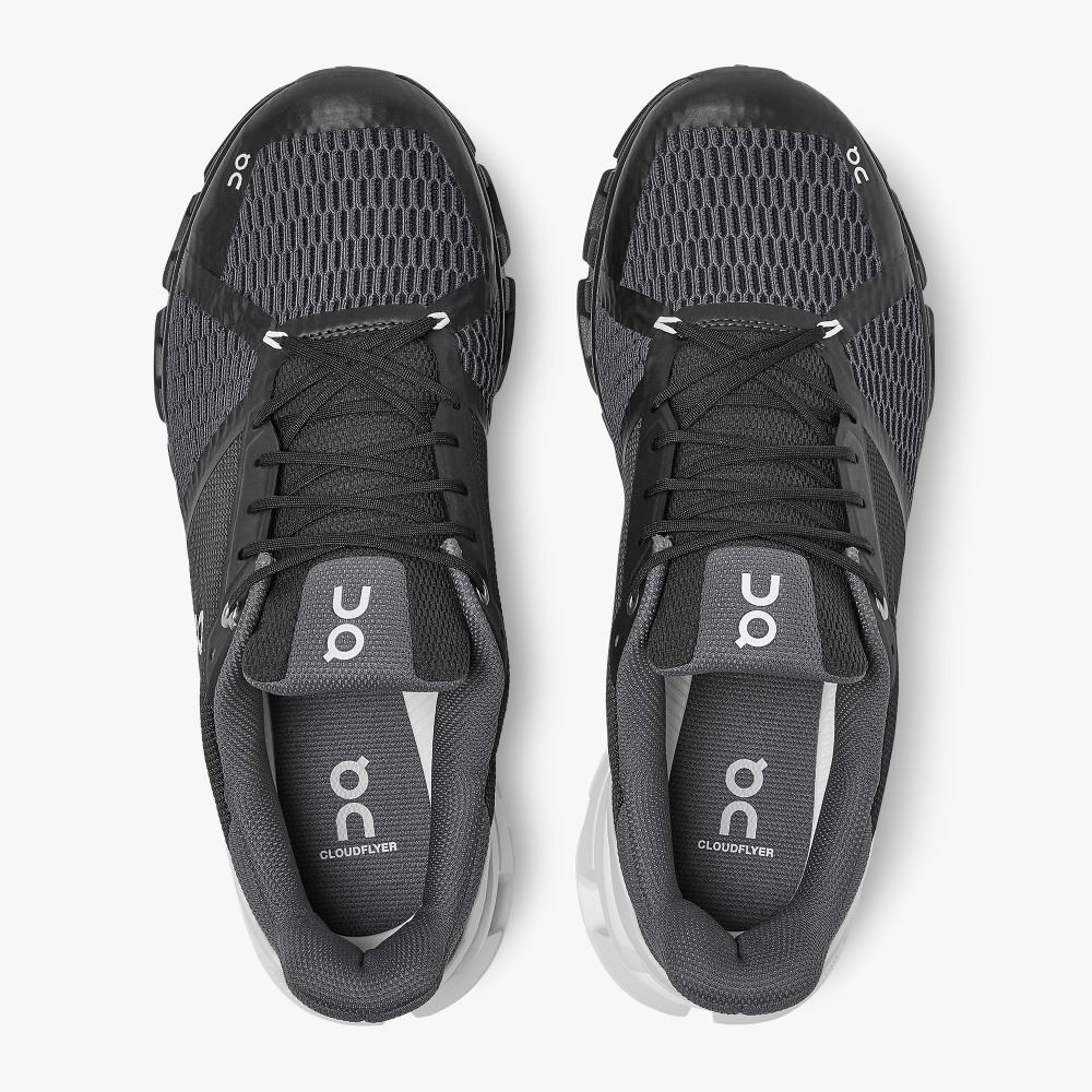 Men's On Running Cloudflyer Road Running Shoes Black | FFL9647GA