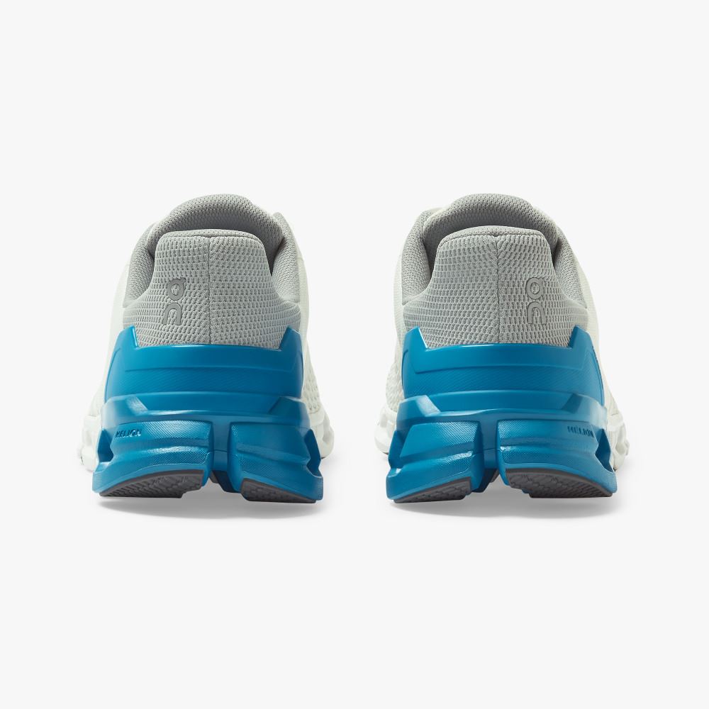 Men's On Running Cloudflyer Road Running Shoes White Blue | KVU8496PH
