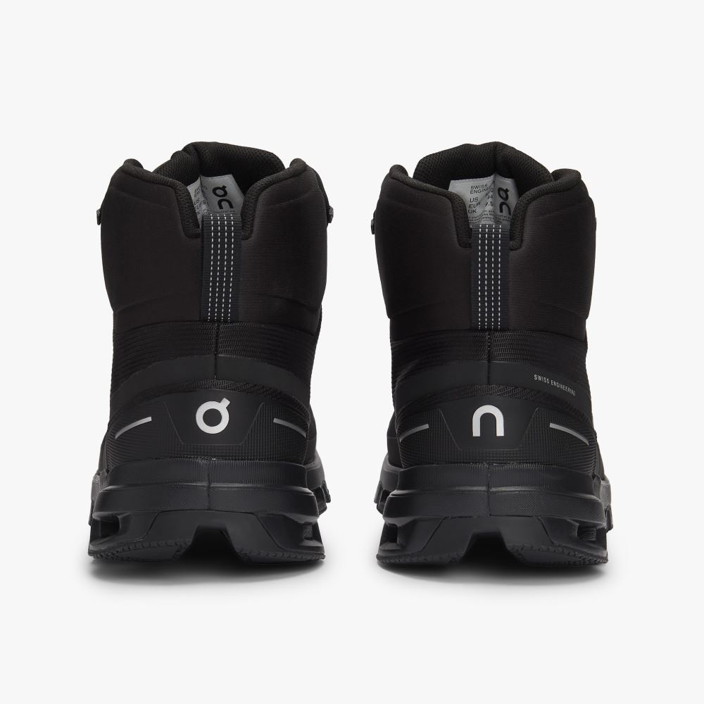 Men's On Running Cloudrock Hiking Shoes Black | REC8111NE