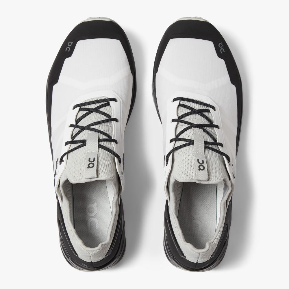 Men's On Running Cloudventure Trail Running Shoes White Black | GOH1343CO