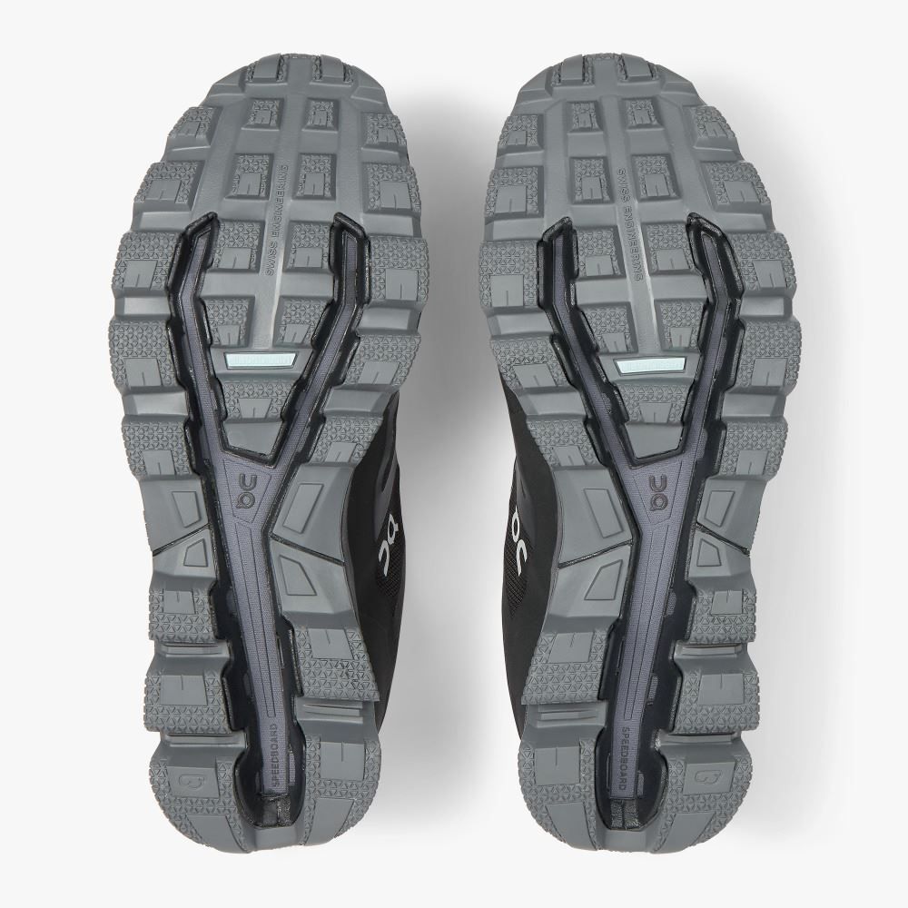 Men's On Running Cloudventure Trail Running Shoes Black | TBQ2862ZB