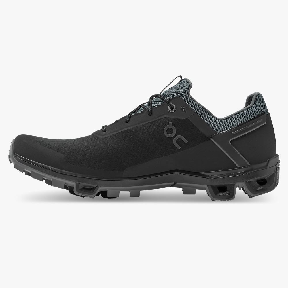 Men's On Running Cloudventure Trail Running Shoes Black | WJN4299KB