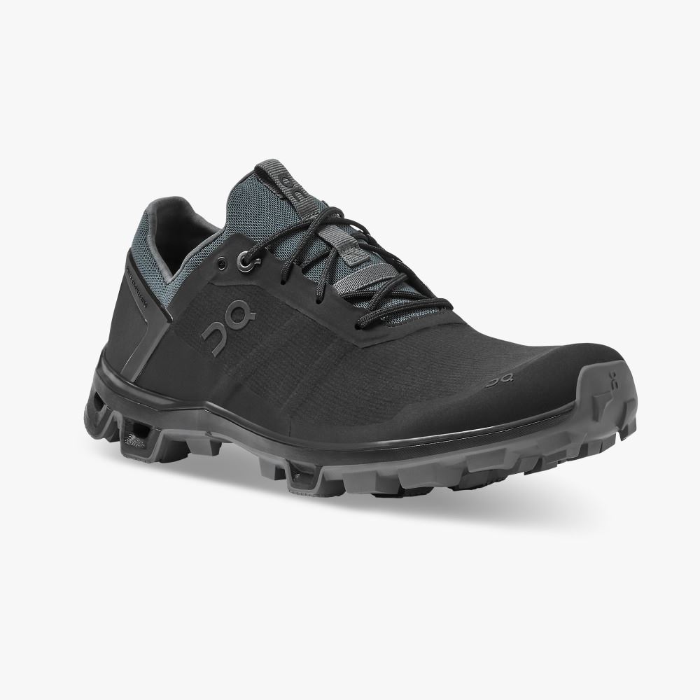 Men's On Running Cloudventure Trail Running Shoes Black | WJN4299KB