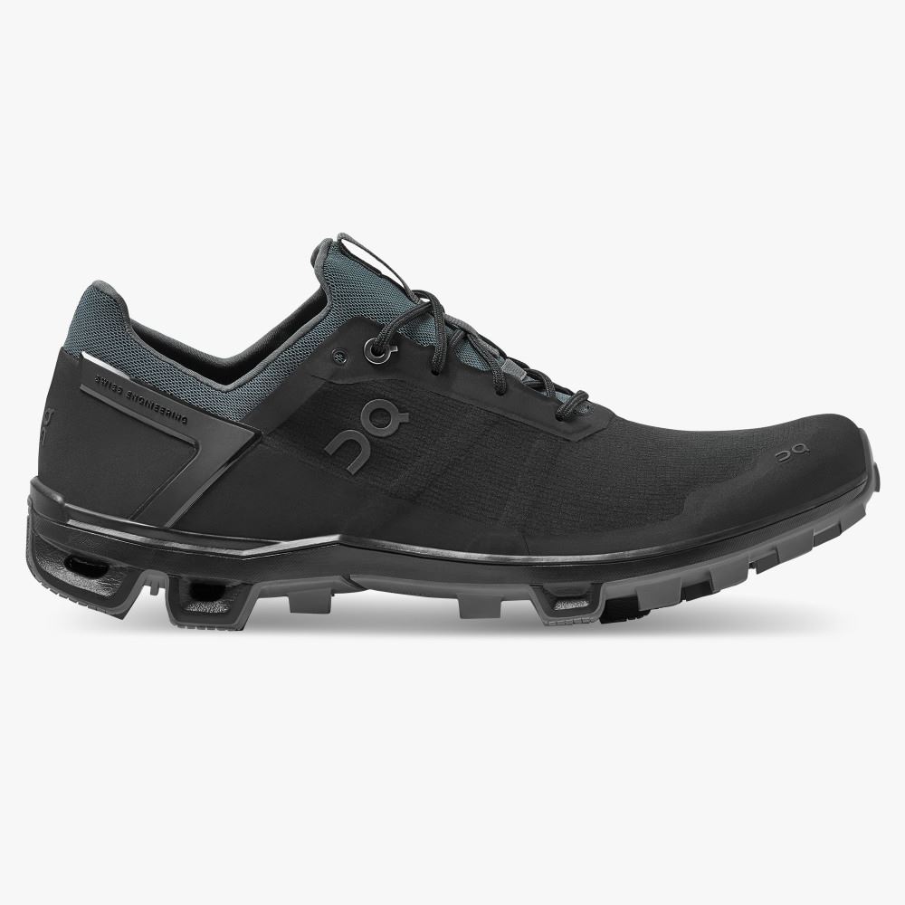 Men\'s On Running Cloudventure Trail Running Shoes Black | WJN4299KB