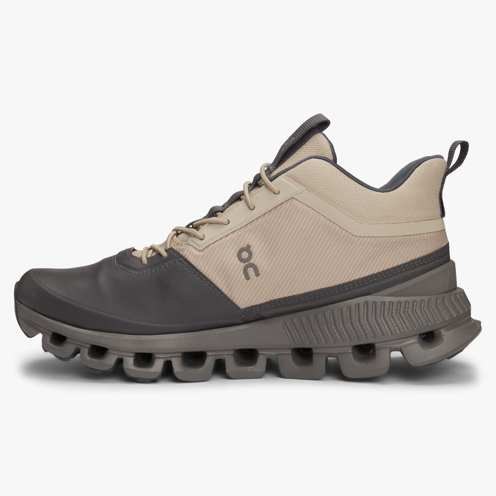 Women's On Running Cloud Hi Trainers Apricot Black | OBP7346ZB