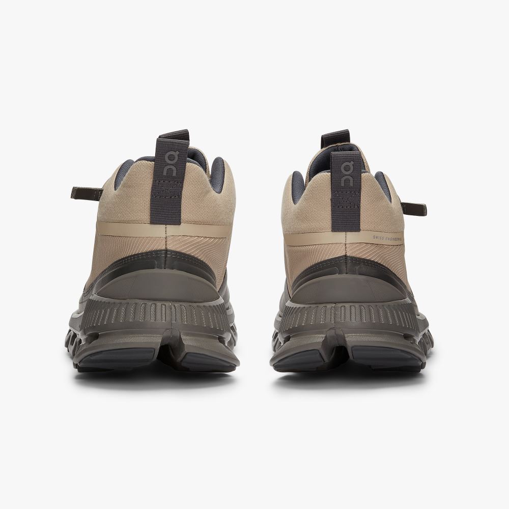 Women's On Running Cloud Hi Trainers Apricot Black | OBP7346ZB