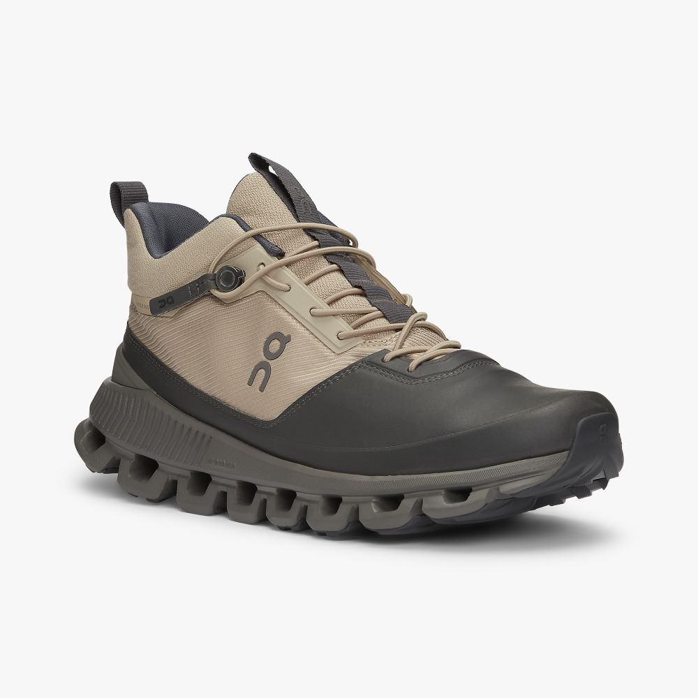 Women's On Running Cloud Hi Trainers Apricot Black | OBP7346ZB