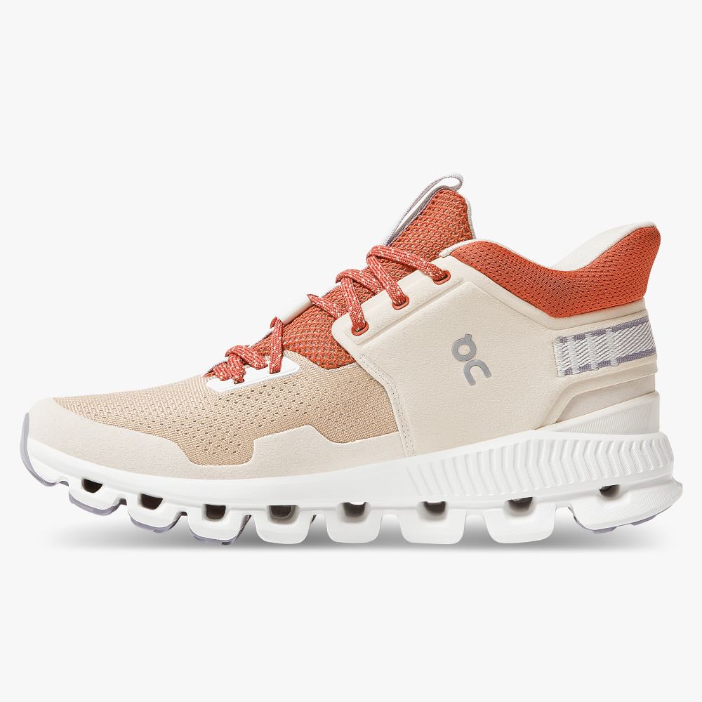 Women's On Running Cloud Hi Trainers Beige | CCX9455IY