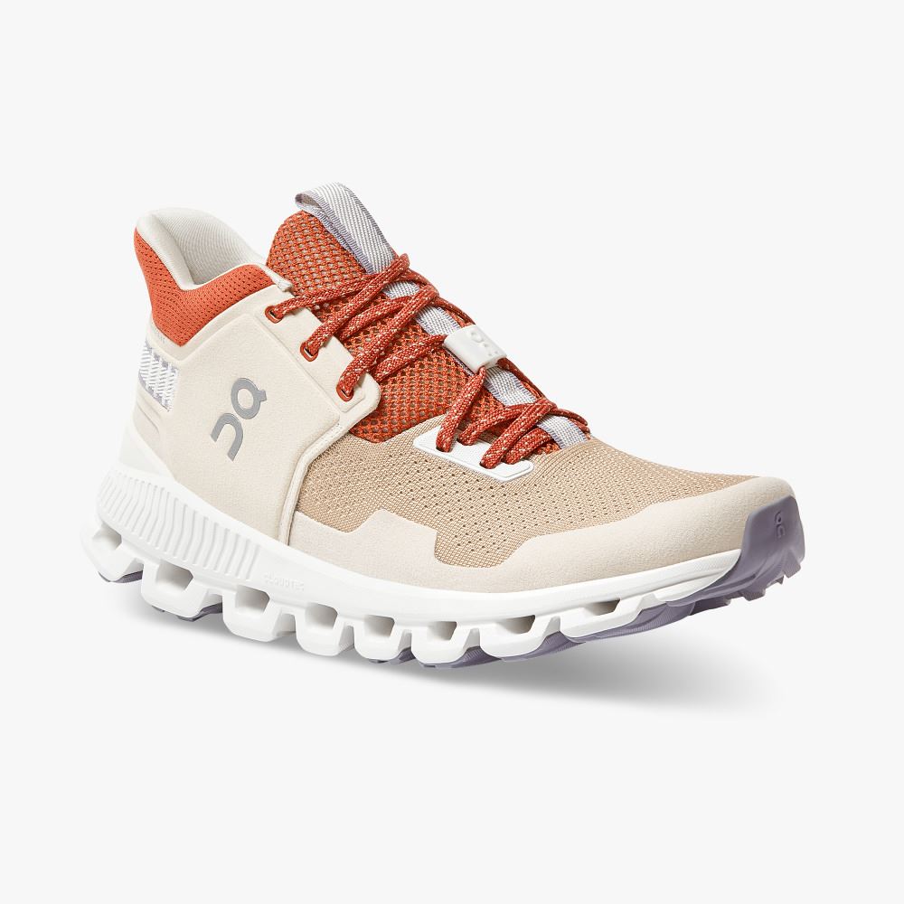 Women's On Running Cloud Hi Trainers Beige | CCX9455IY