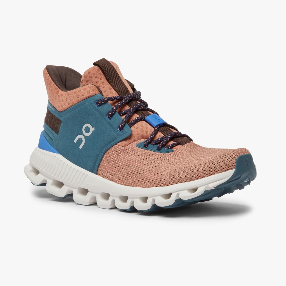 Women's On Running Cloud Hi Trainers Green Light Brown | MSO4567SN
