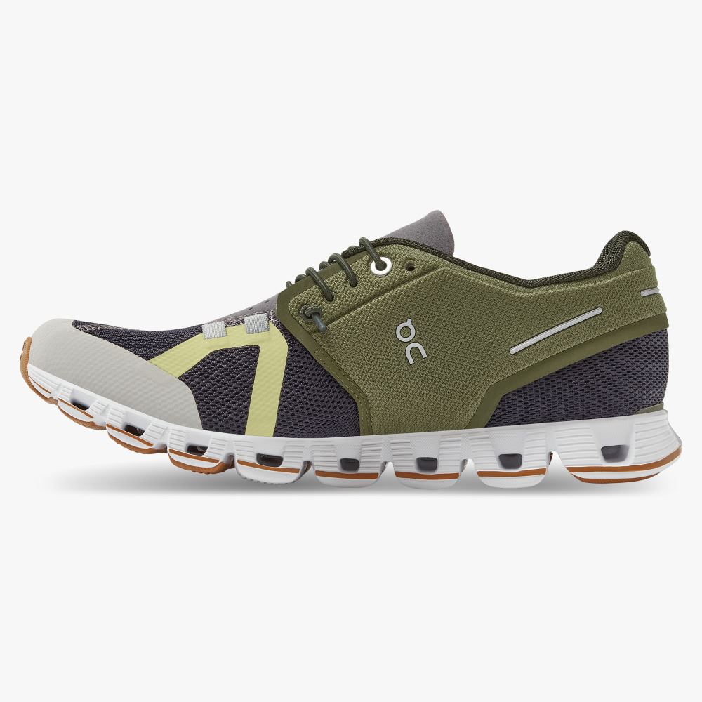 Women's On Running Cloud Trainers Olive Navy | BXZ9526TZ