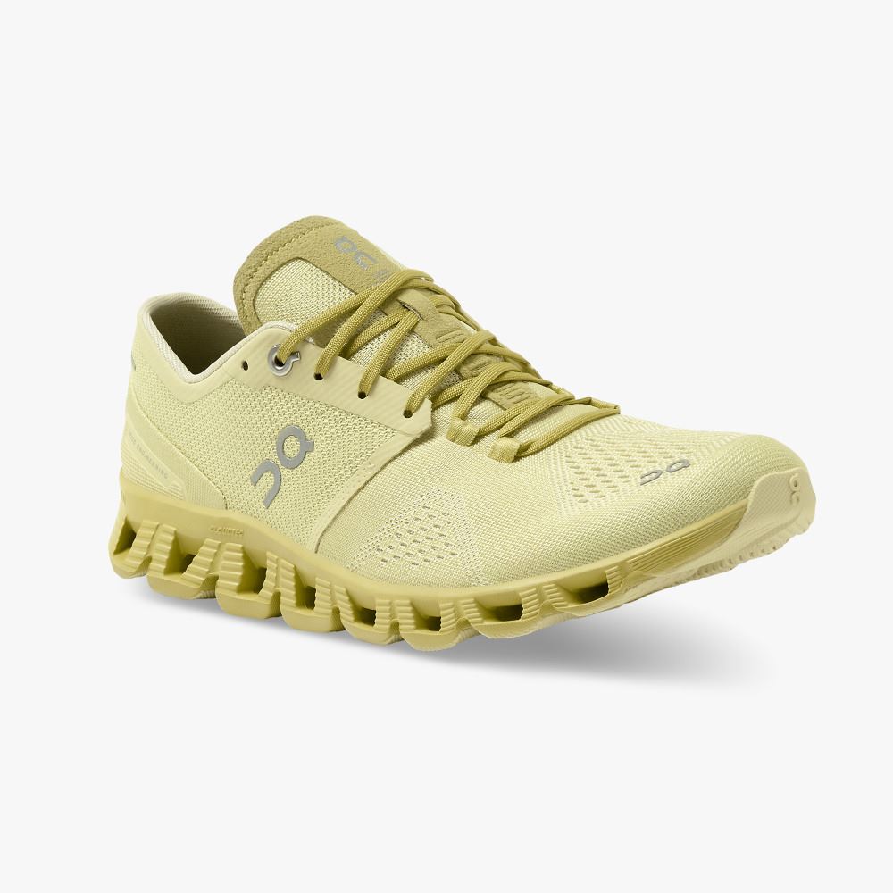 Women's On Running Cloud X Road Running Shoes Yellow | JPB3542SV