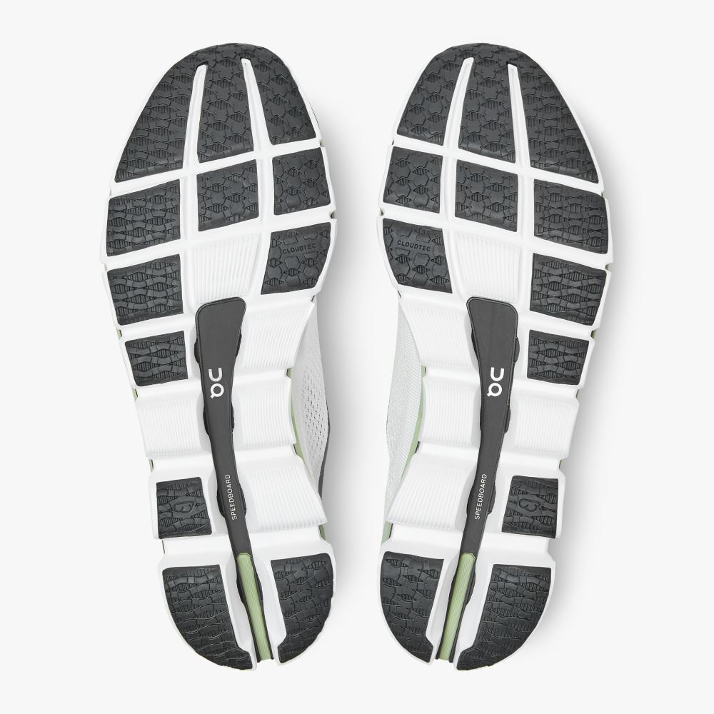 Women's On Running Cloudboom Road Running Shoes White Green | XKH2266MM