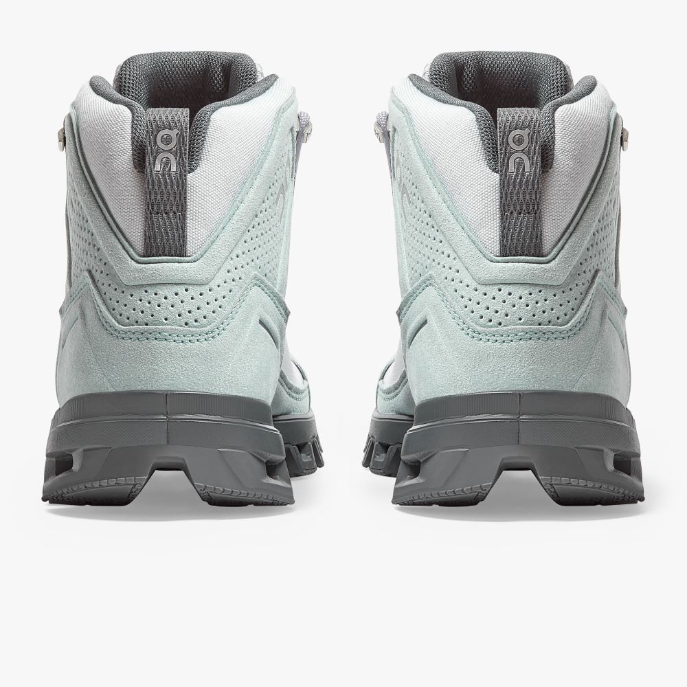 Women's On Running Cloudridge Hiking Shoes White Green | IQQ2598NS
