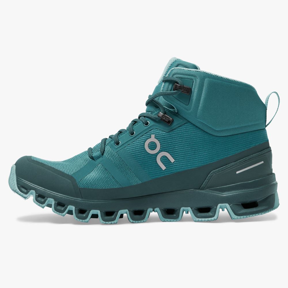 Women's On Running Cloudrock Hiking Shoes Turquoise | BIZ8988FM