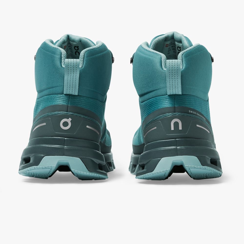 Women's On Running Cloudrock Hiking Shoes Turquoise | BIZ8988FM