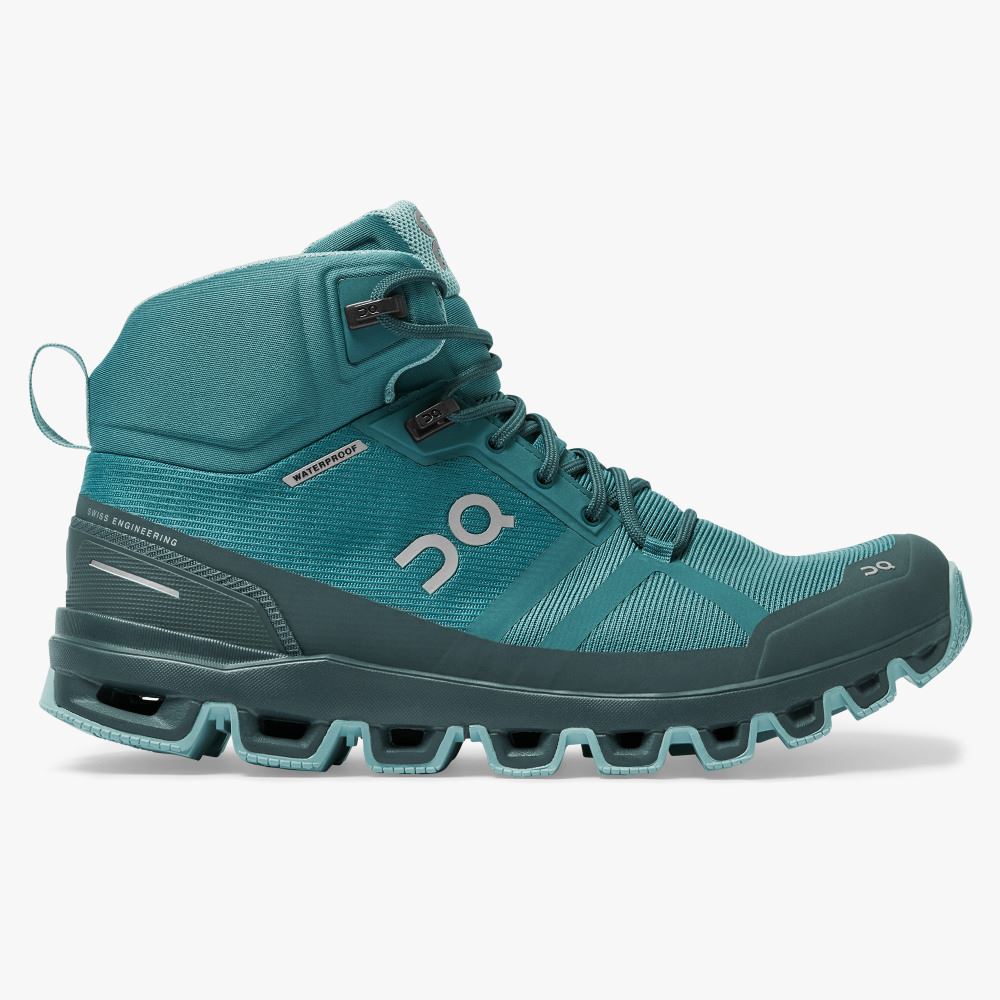 Women\'s On Running Cloudrock Hiking Shoes Turquoise | BIZ8988FM