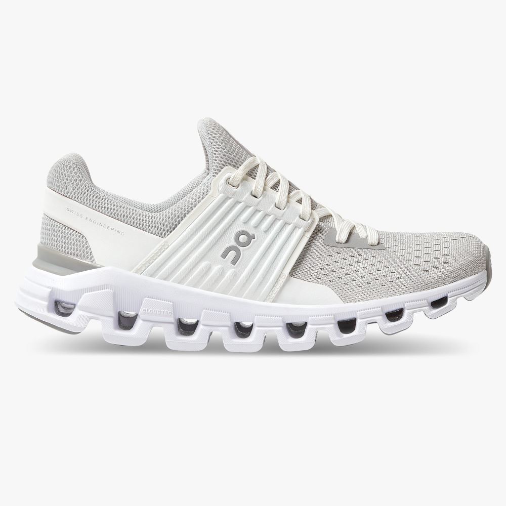 Women\'s On Running Cloudswift Road Running Shoes Grey White | TWU1975QX